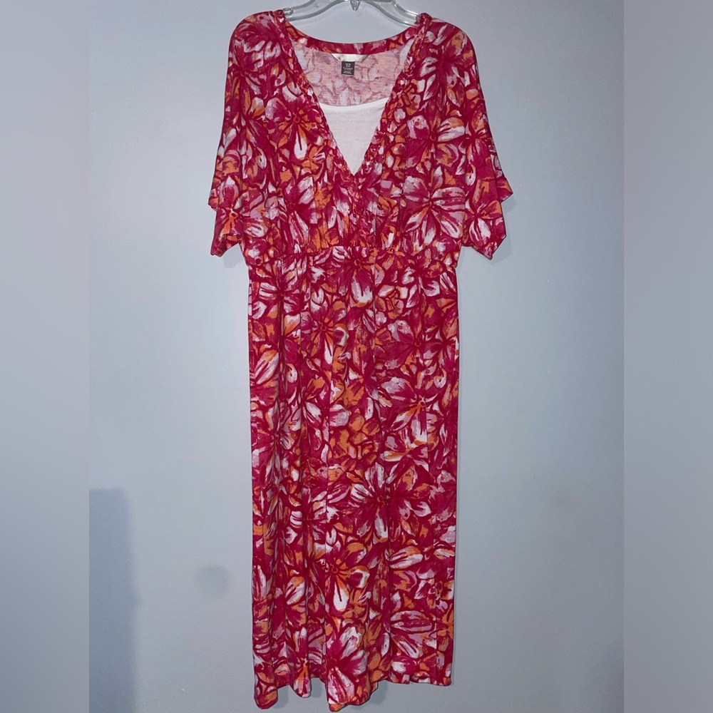 🌸White Stag Pink and Orange Floral Dress